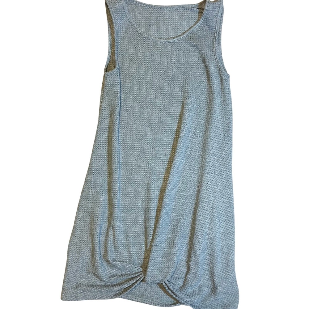 NWT Cupshe Women's Blue Dress Cover‎ Up Knit Front S Beach Lightweight Vacation
